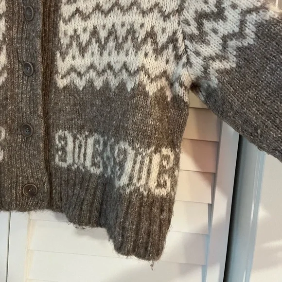 TRADE Ozma of California Cabin Cardi, Eco-Cloud Alpaca Cotton, Shrub - Picture 14 of 15